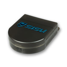 SISU Black Plastic Mouthguard case with Blue logo